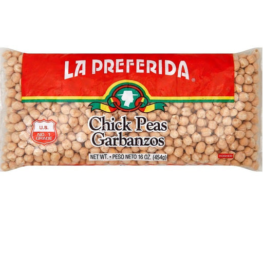 La Preferida Bag Chick Peas Garabanzos 16oz Pack 24 / 16oz.  La Preferida   