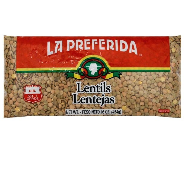 La Preferida Bag Lentils 16oz Pack	24 / 16oz.  La Preferida   