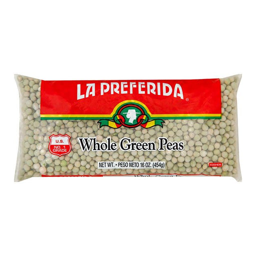 La Preferida Bag Whole Green Peas Wic 1lb Pack 24 / 1lb.  La Preferida   