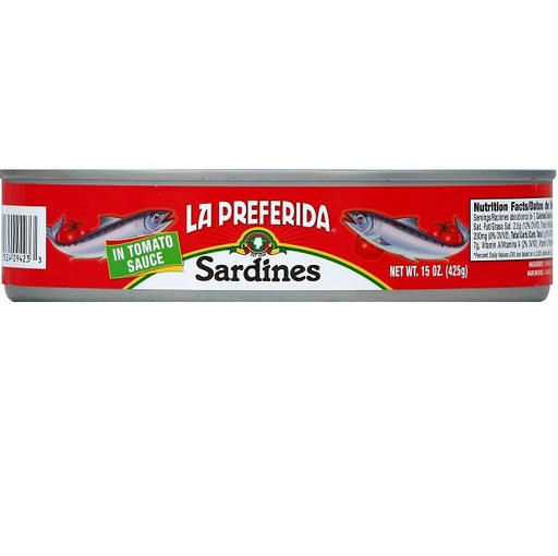 La Preferida Sardines Tomato Sauce 15oz. Full Case Pack 24 / 15oz. Canned Seafood La Preferida   