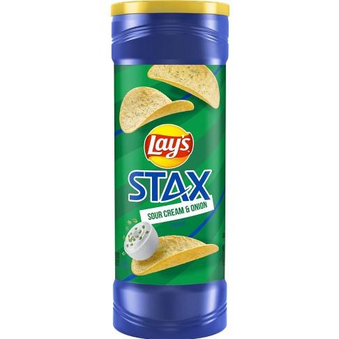 Lays Stax Sour Cream & Onion 5.5oz. Full Case Pack 17 / 5.5oz. Snack Foods Lay's   