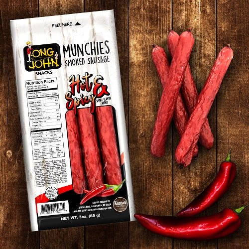 Long John Munchies Hot & Spicy 3oz.  Pack	36 / 3oz. Snack Foods Long John   