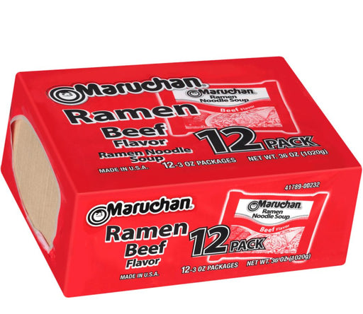 Maruchan 12 Pack Ramen Beef 3oz. Pasta & Noodles Maruchan   