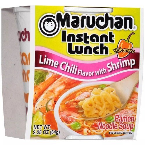 Maruchan Cup Lime Chili Shrimp 2.25oz. Full Case Pack 12 / 2.25oz. Pasta & Noodles Maruchan   