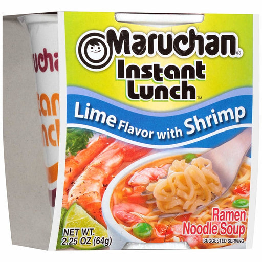 Maruchan Cup Lime Shrimp 2.25oz. Full Case  Pack 12 / 2.25oz. Pasta & Noodles Maruchan   
