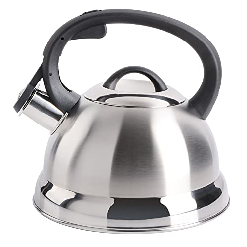 Mr. Coffee Flintshire Stainless Steel Whistling Tea Kettle, 1.75-Quart, Brushed Satin Kitchen Mr. Coffee   