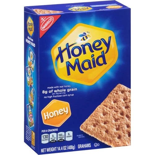 Nabisco Honey Maid Grahams Honey 14.4oz. Full Case Pack 12 / 14.4oz. Cookies Nabisco   