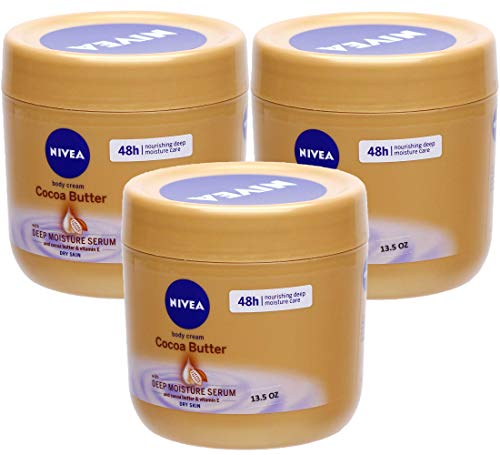 Nivea Cocoa Butter Body Cream for Dry Skin - 13.5 Fl Oz / 400 mL x 3 Pack Lotion & Moisturizer NIVEA   