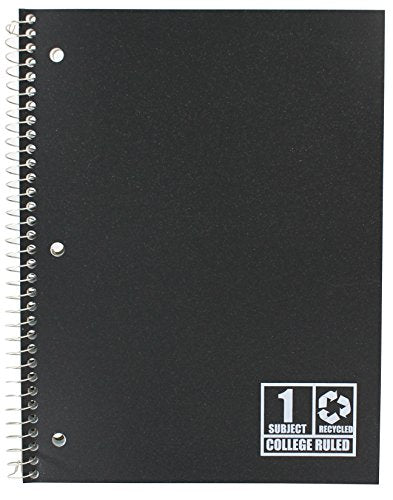 Norcom 77871-24 10.5 X 8 1 Subject College Ruled Notebook Assorted Colors Notebook Norcom   