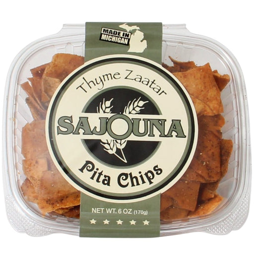 Pita Chips Thyme Zaatar Sajouna Bakery  Sajouna Bakery   