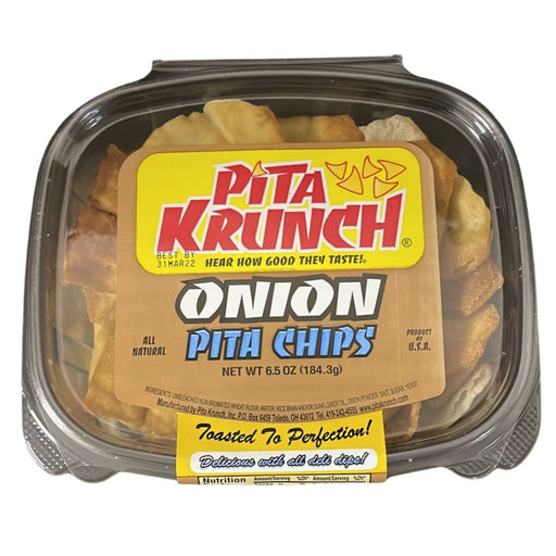Pita Krunch Onion Pita Chips 6.5oz. Pita Chips Pita Krunch 1 Pack.  