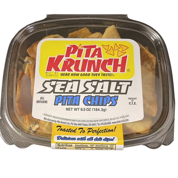 Pita Krunch Sea Salt Pita Chips 6.5oz. Pita Chips Pita Krunch 1 Pack.  