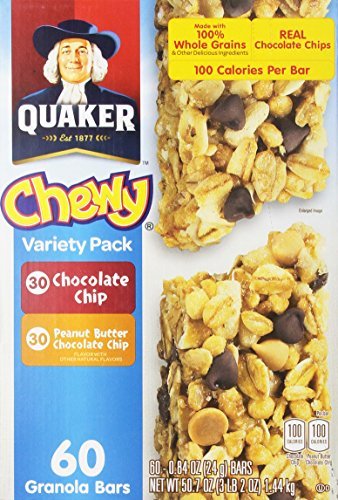 Quaker Chewy Granola Bars Sixty Bar Variety Pack (.84 oz each) Grocery Quaker   