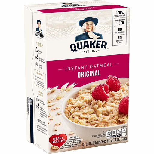 Quaker Instant Oatmeal Original 11.8oz Pack 12 / 11.8oz.  Quaker   