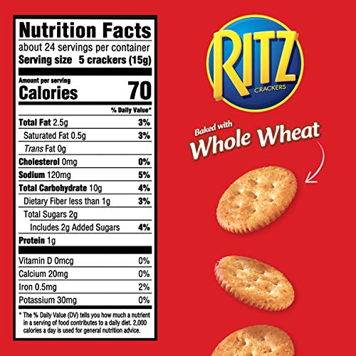 RITZ Whole Wheat Crackers, 12.9 oz Crackers Ritz   