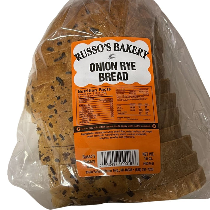 Russo's Bakery Onion Rye Bread. Onion Rye Bread Russo's Bakery   