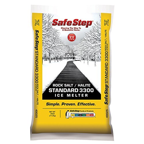 Safe Step Rock Salt Ice Melter Sodium Chloride (Rock Salt) Melts Ice Down To 5 F / -15 C 25 Lbs. Rock Salt North American Salt   