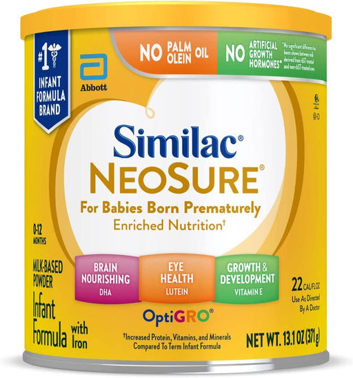 Similac NeoSure Infant Formula with Iron, For Babies Born Prematurely, Powder, 13.1 oz Baby Formula Similac   